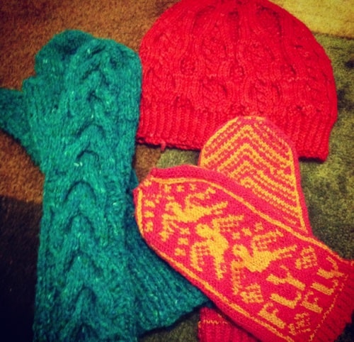 hannah jaicks creative pursuits mittens hat knitting projects